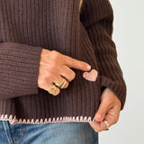 Kerri Rosenthal Marlow Cashmere Sweater, Cocoa-Kerri Rosenthal