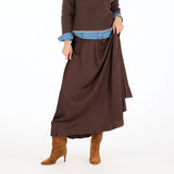 Kerri Rosenthal Ali Maxi Skirt, Cocoa-Kerri Rosenthal
