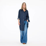 KR Mia Denim Shirt Dress, True Denim-Kerri Rosenthal