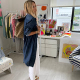 KR Mia Denim Shirt Dress, True Denim-Kerri Rosenthal