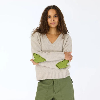 KR Frenchy Cashmere Sweater, Light Mushroom-Kerri Rosenthal