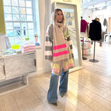 KR Shawl Collar Duster, Multi-Kerri Rosenthal