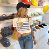 Kerri Rosenthal Suke US of Love Tee, White-Kerri Rosenthal