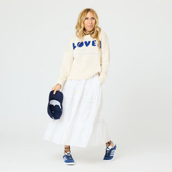 Kerri Rosenthal Boyfriend LOVED Sweater, Natural-Kerri Rosenthal