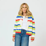 Stripe Beau-Lero Sweater, Multi-Kerri Rosenthal