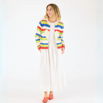 Stripe Beau-Lero Sweater, Multi-Kerri Rosenthal