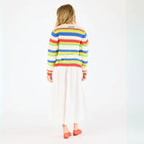 Stripe Beau-Lero Sweater, Multi-Kerri Rosenthal