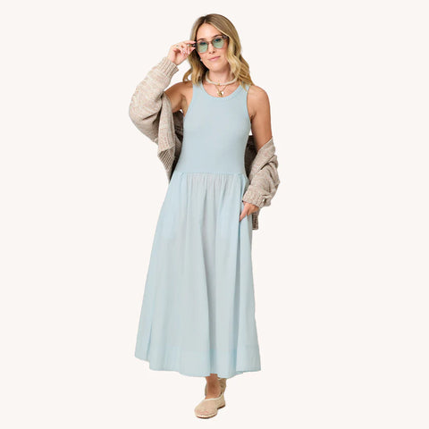 Tank Dress, Sea Salt-Kerri Rosenthal