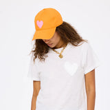 KR Imperfect Heart Hat, Clementine/Palm Pink