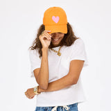 KR Imperfect Heart Hat, Clementine/Palm Pink