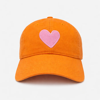 KR Imperfect Heart Hat, Clementine/Palm Pink-Kerri Rosenthal