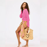 KR Sarong, Ikat Heart-Lark-Palm Pink-Kerri Rosenthal