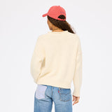 Soulcycle X Kr Roll Neck U.S. Of Love Sweater, Ecru-Kerri Rosenthal