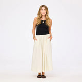 Two-Tone Tank Dress, Black-Cloud-Kerri Rosenthal