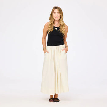 Two-Tone Tank Dress, Black-Cloud-Kerri Rosenthal