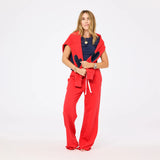Weekend Barb Sweatpant, Poppy Red-Kerri Rosenthal