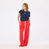 Weekend Barb Sweatpant, Poppy Red-Kerri Rosenthal