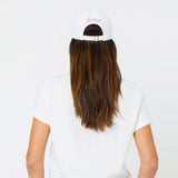 Imperfect Heart Hat, White / Neon Pink-Kerri Rosenthal