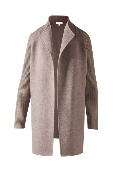 Kinross Rib Sleeve Coat, Seal-Kinross Cashmere