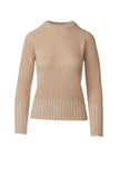 Kinross Plaited Crew, Camel-Kinross Cashmere