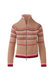 Fairisle Zip Mock Cardigan, Scotch Multi