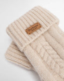Barbour Elsdon Knitted Mittens, Eggshell-Barbour