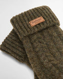 Barbour Elsdon Knitted Mittens, Olive-Barbour