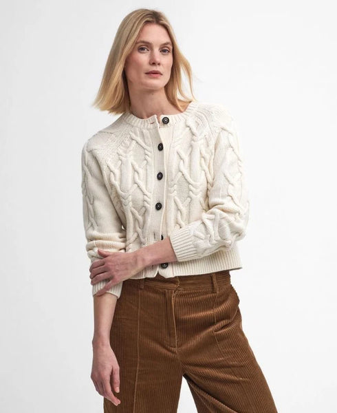 Barbour Lorelei Cardigan, Ecru-Barbour