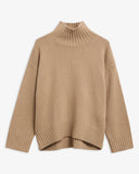 Barbour Woodhouse Cashmere Blend Funnel Neck Knitted Jumper, Warm Trench-Barbour