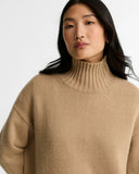 Barbour Woodhouse Cashmere Blend Funnel Neck Knitted Jumper, Warm Trench-Barbour