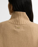 Barbour Woodhouse Cashmere Blend Funnel Neck Knitted Jumper, Warm Trench-Barbour
