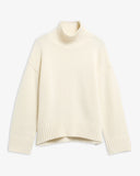 Barbour Woodhouse Cashmere Blend Funnel Neck Knitted Jumper, Ecru-Barbour