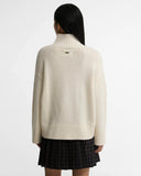 Barbour Woodhouse Cashmere Blend Funnel Neck Knitted Jumper, Ecru-Barbour