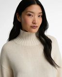 Barbour Woodhouse Cashmere Blend Funnel Neck Knitted Jumper, Ecru-Barbour