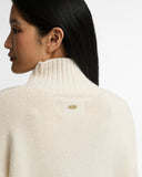 Barbour Woodhouse Cashmere Blend Funnel Neck Knitted Jumper, Ecru-Barbour