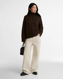 Barbour Woodhouse Cashmere Blend Funnel Neck Knitted Jumper, Rustic-Barbour