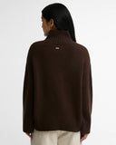 Barbour Woodhouse Cashmere Blend Funnel Neck Knitted Jumper, Rustic-Barbour
