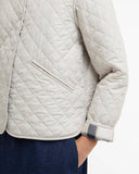 Cashel Collarless Quilted Jacket, Mist-Barbour