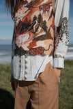 Las Sureñas Poplin Shirt Snow Leopard, Snow Leopard White-Las Surenas