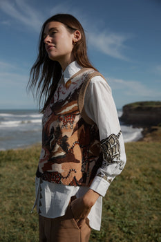 Las Sureñas Poplin Shirt Snow Leopard, Snow Leopard White-Las Surenas