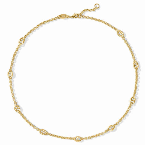 JV Laguna Delicate Station Necklace, Gold-Julie Vos