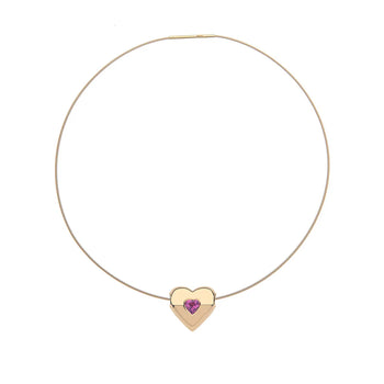 JW Happy Heart Necklace, Gold-Jane Win