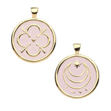 Jane Win LOVE Original Pendant Coin Necklace in Pale Dogwood Enamel-Jane Win