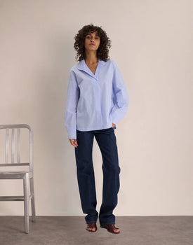 IDF Noa Top, Blue White-Ines de la Fressange
