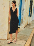 Melrose Straight Column Dress, Black-Nation LTD