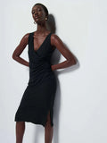 Melrose Straight Column Dress, Black-Nation LTD