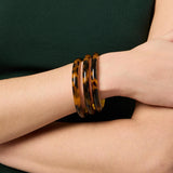 JV Madison Statement Bangle, Tortoise/Gold-Julie Vos