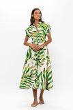 Oliphant Belted Shirt Dress-Maldive Green-Oliphant Design