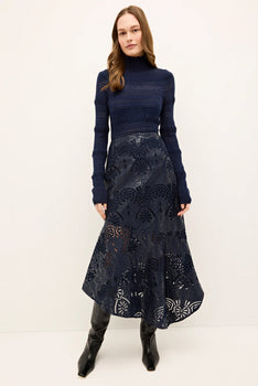 Marie Oliver Casey Skirt, Naval-Marie Oliver