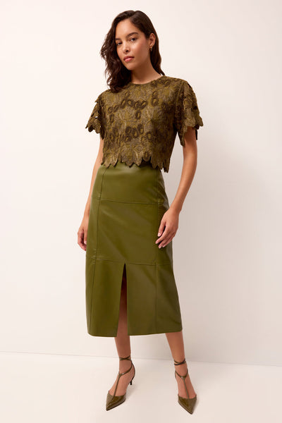 Marie Oliver Elliott Skirt, Juniper Green-Marie Oliver